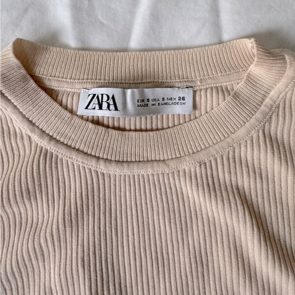 ZARA Ribbed Long Sleeve Top - Picture 11 of 13